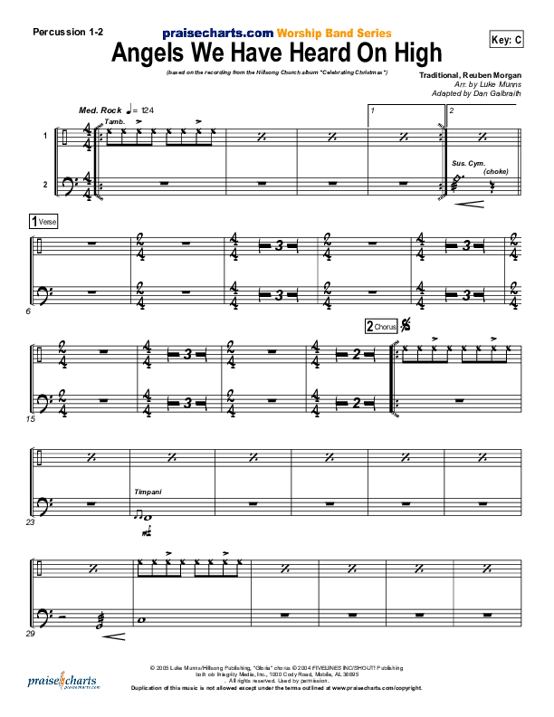 Angels We Have Heard On High Percussion 1/2 (Hillsong Worship)