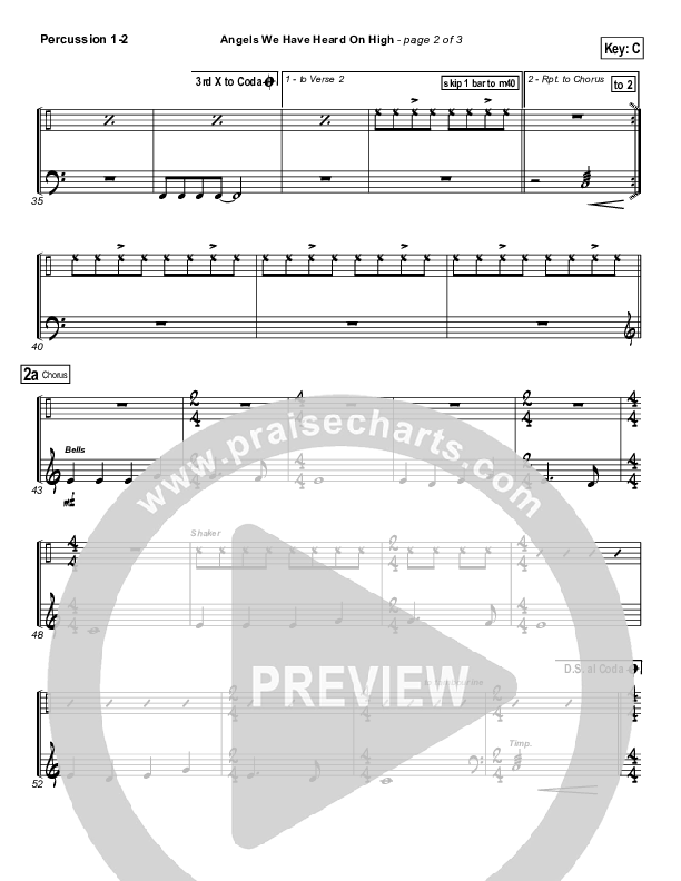 Angels We Have Heard On High Percussion 1/2 (Hillsong Worship)