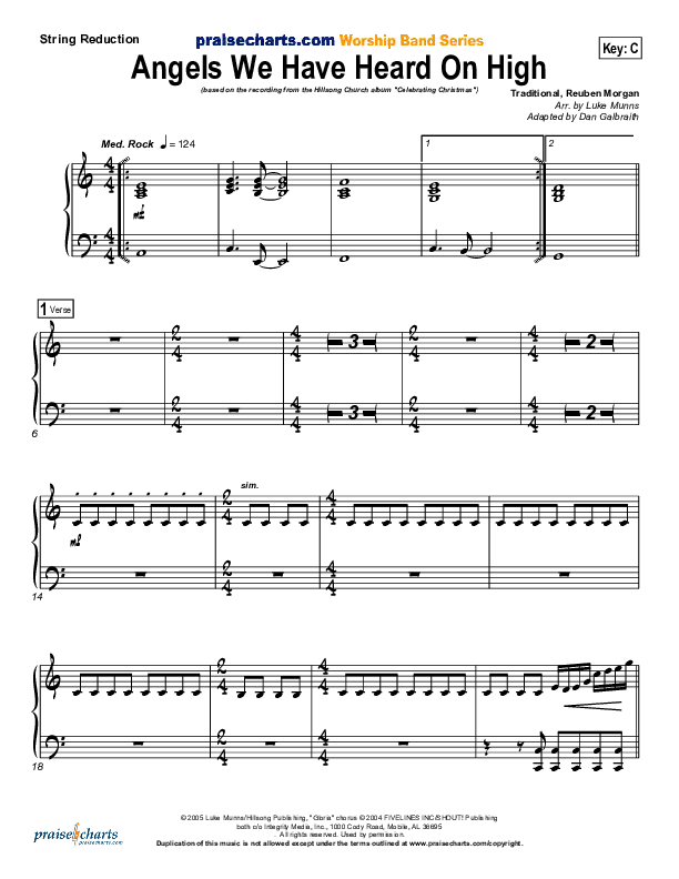 Angels We Have Heard On High String Pack (Hillsong Worship)