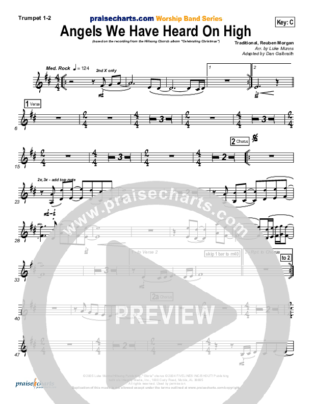 Angels We Have Heard On High Trumpet 1,2 (Hillsong Worship)