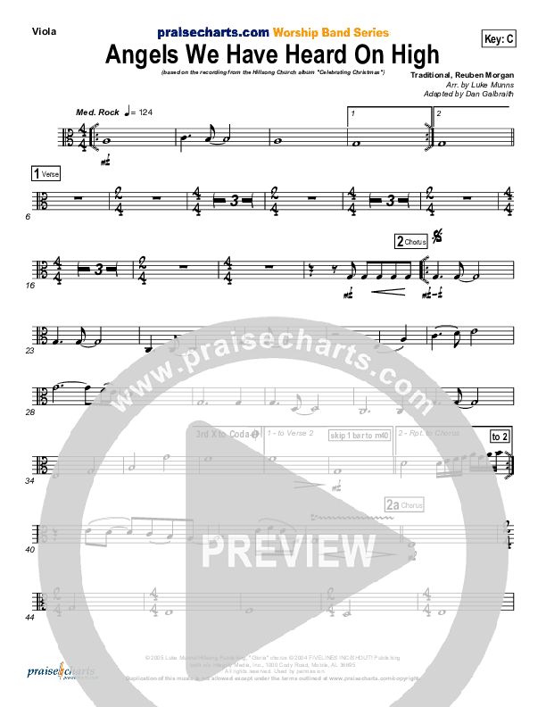 Angels We Have Heard On High Viola (Hillsong Worship)