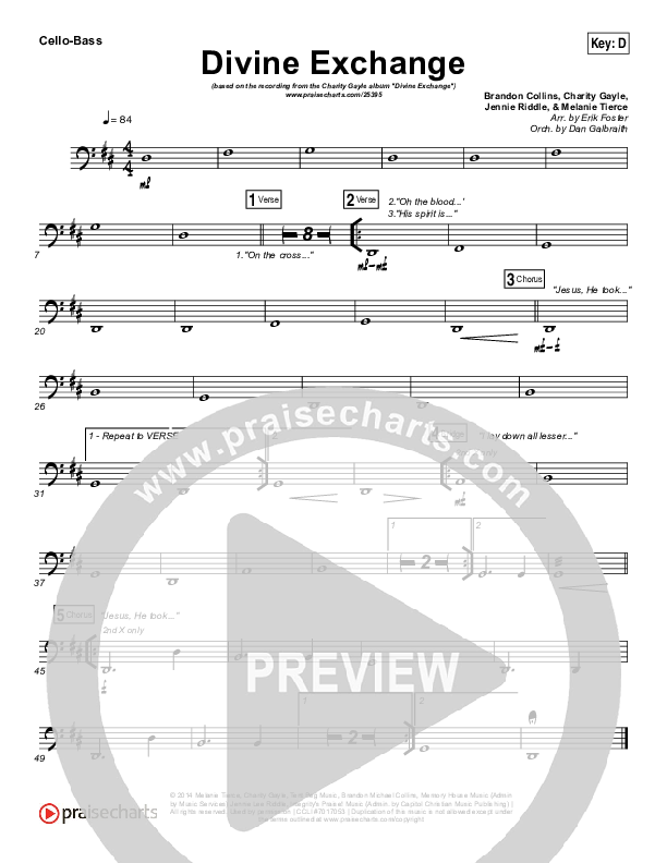 Divine Exchange Cello/Bass (Charity Gayle)