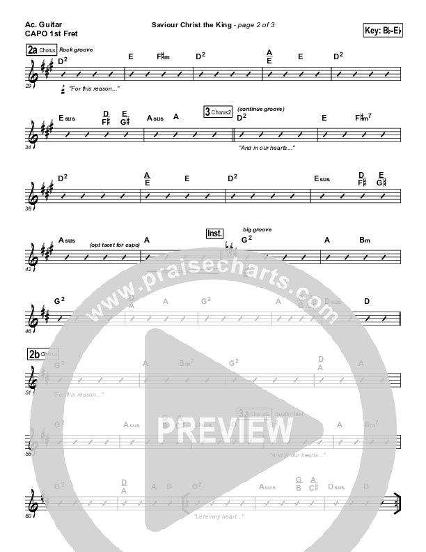 Saviour Christ The King Acoustic Guitar (Hillsong Worship)