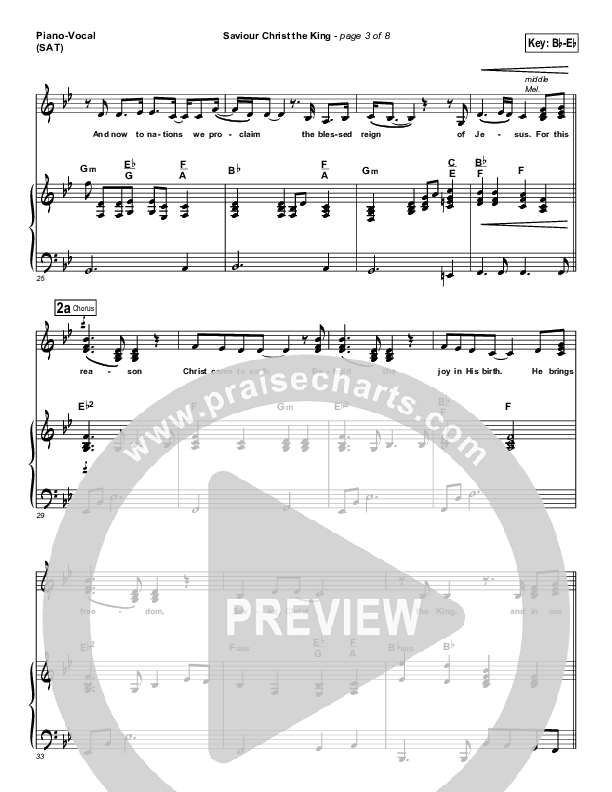 Saviour Christ The King Piano/Vocal Pack (Hillsong Worship)