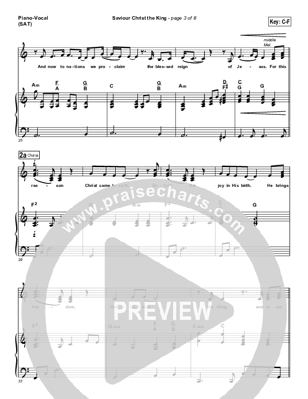 Saviour Christ The King Piano/Vocal Pack (Hillsong Worship)
