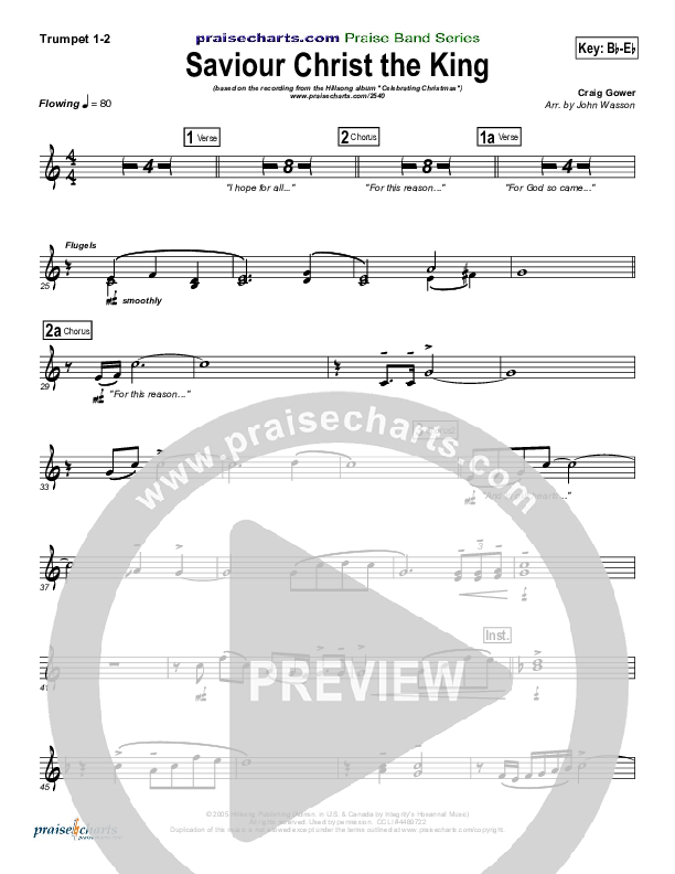 Saviour Christ The King Trumpet 1,2 (Hillsong Worship)