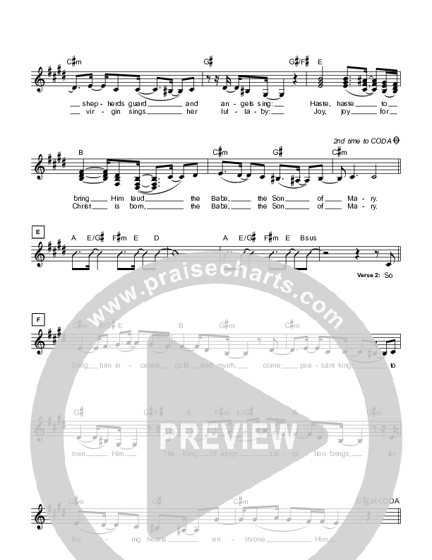 What Child Is This Lead Sheet (Hillsong Worship)