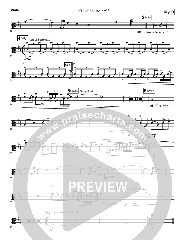 Holy Spirit  Viola (Jesus Culture / Martin Smith)