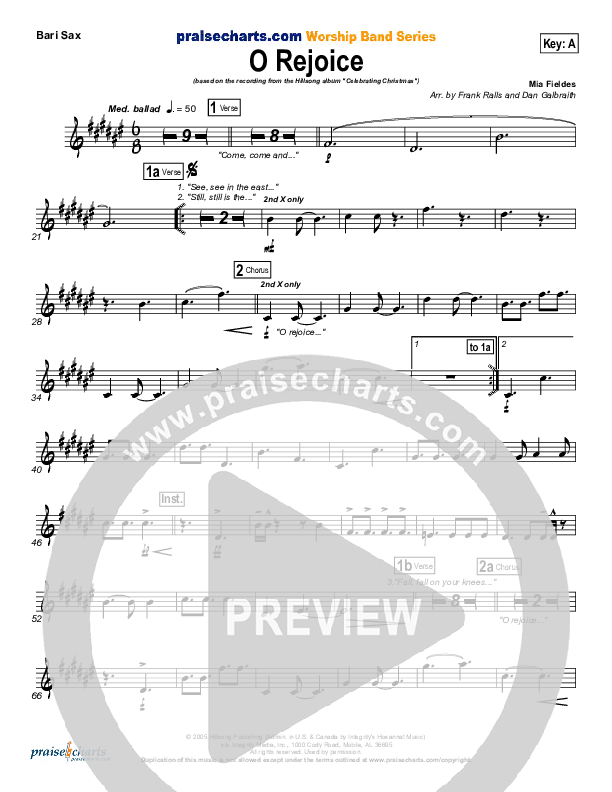 O Rejoice Bari Sax (Hillsong Worship)