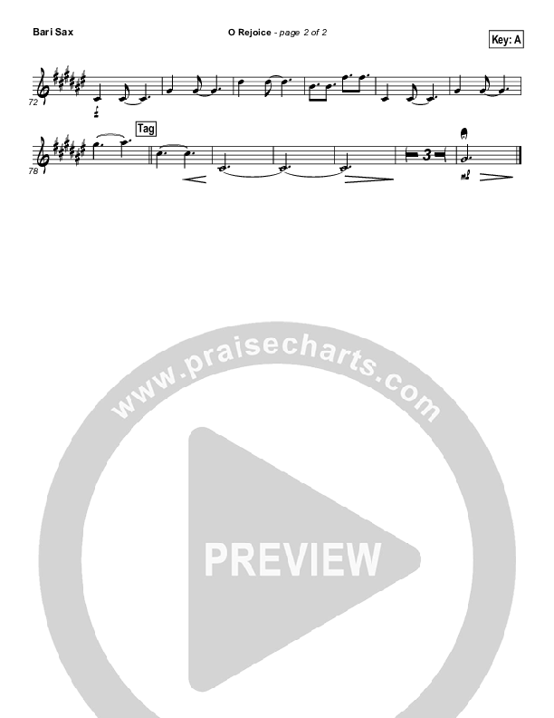 O Rejoice Bari Sax (Hillsong Worship)