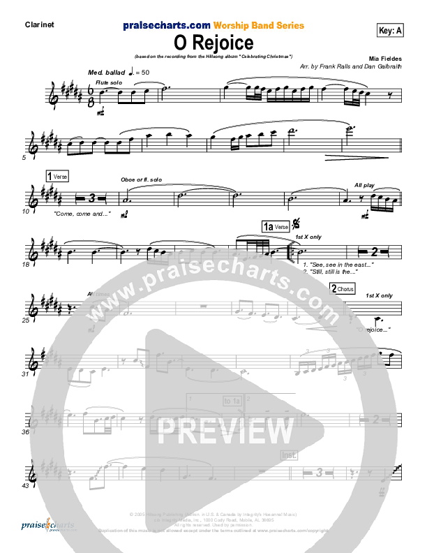 O Rejoice Wind Pack (Hillsong Worship)