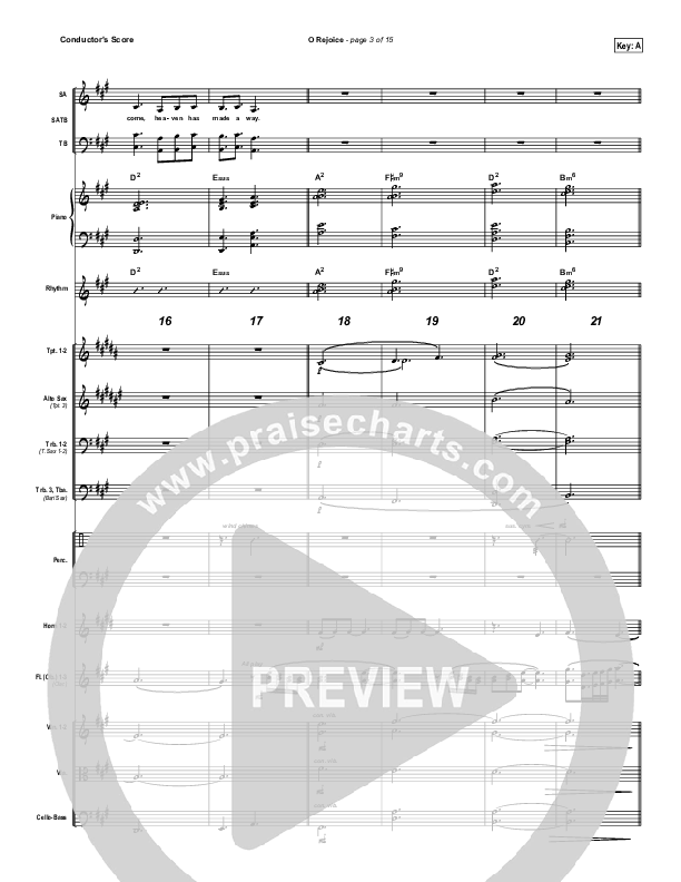 O Rejoice Conductor's Score (Hillsong Worship)