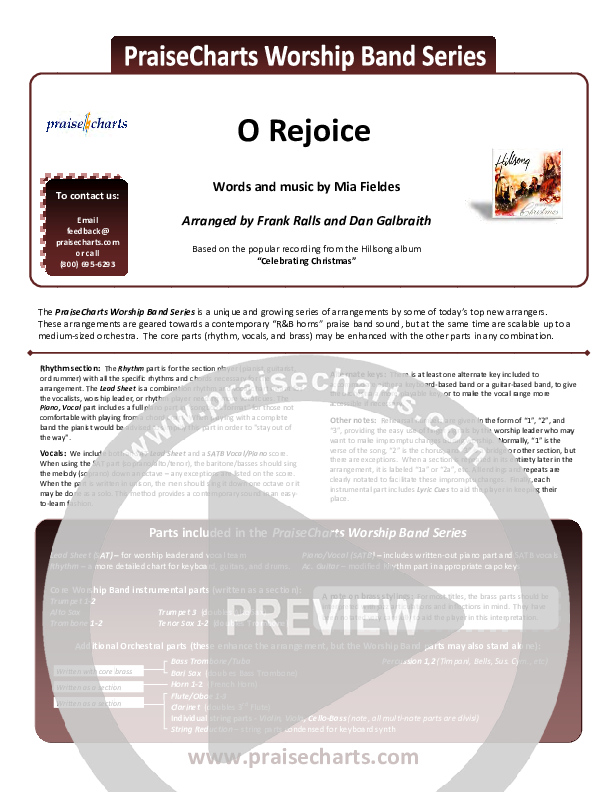 O Rejoice Orchestration (Hillsong Worship)