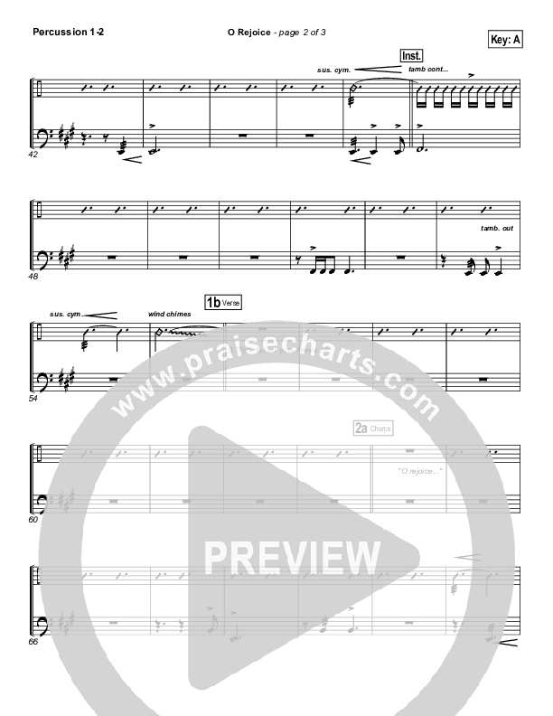 O Rejoice Percussion 1/2 (Hillsong Worship)
