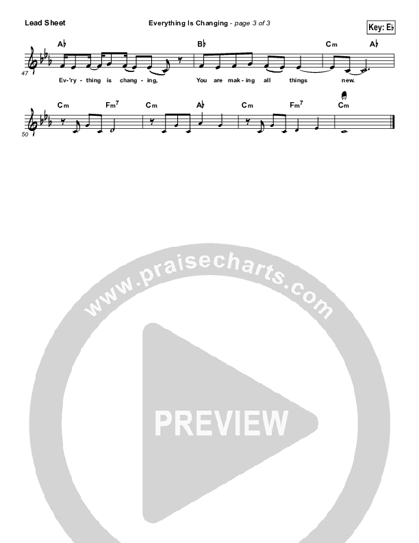 Everything Is Changing Lead Sheet (The Classic City Collective)