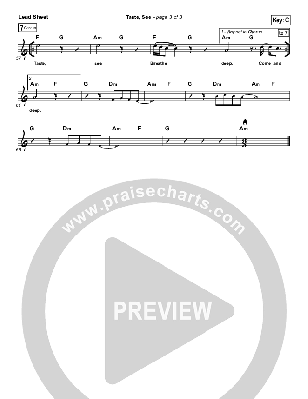 Taste See Lead Sheet (The Classic City Collective)