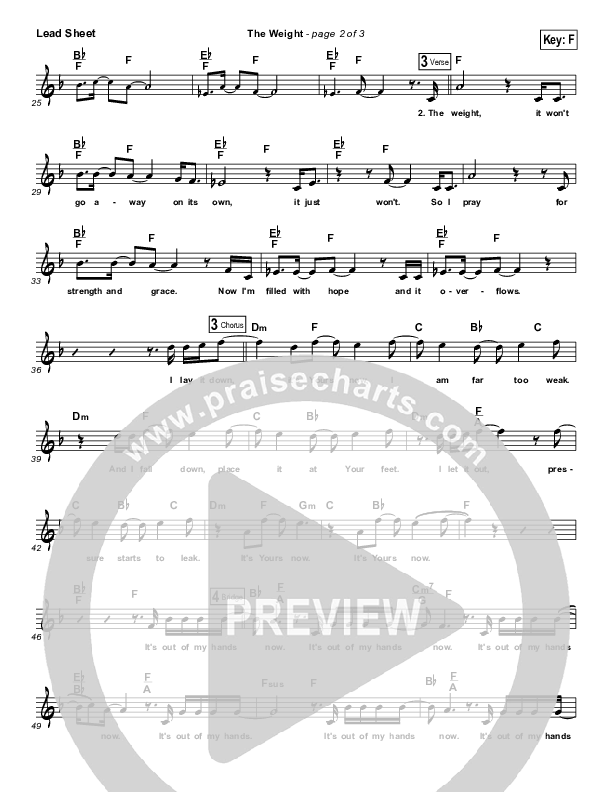 The Weight Lead Sheet (The Classic City Collective)