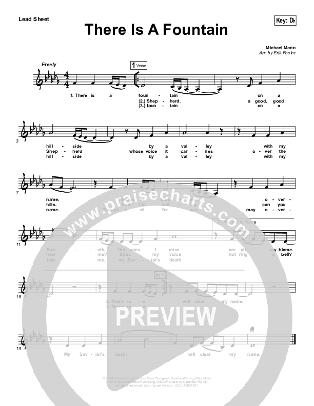 There Is A Fountain Lead Sheet (The Classic City Collective)