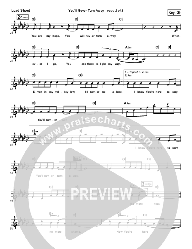 You'll Never Turn Away Lead Sheet (The Classic City Collective)