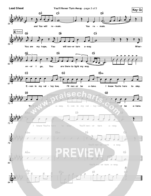 You'll Never Turn Away Lead Sheet (The Classic City Collective)