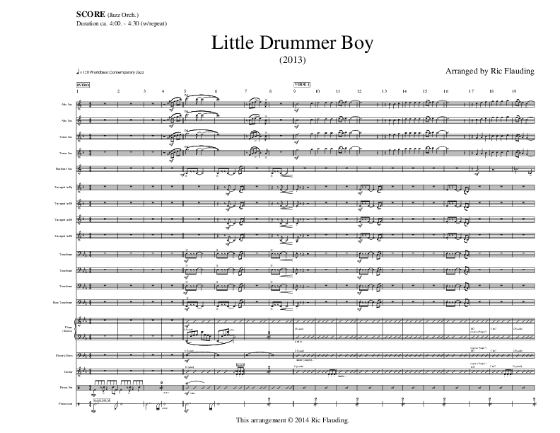 Little Drummer Boy (Instrumental) Orchestration (Ric Flauding)