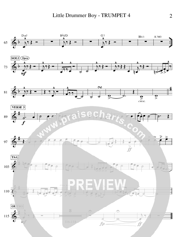 Little Drummer Boy (Instrumental) Trumpet (Ric Flauding)