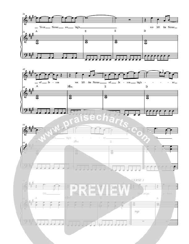 Lift The Name Of Jesus Piano/Vocal (Christ For The Nations)