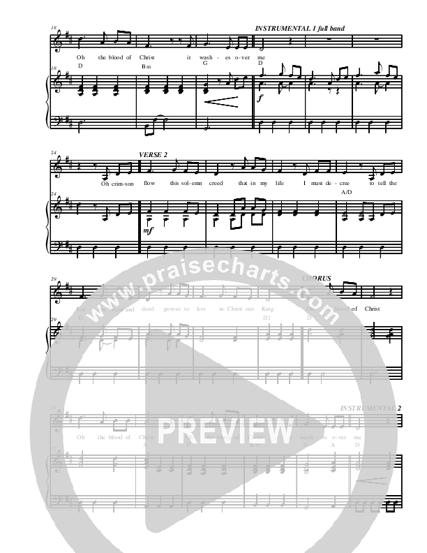 Oh Crimson Flow Piano/Vocal (Christ For The Nations)