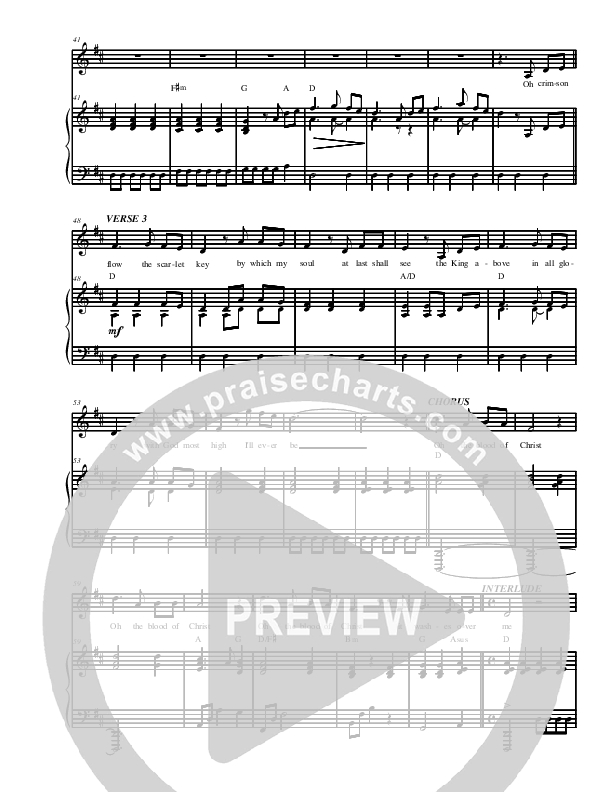 Oh Crimson Flow Piano/Vocal (Christ For The Nations)