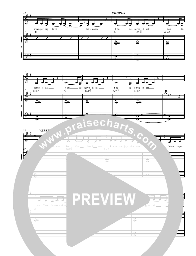 You Deserve It All Sheet Music Christ For The Nations Praisecharts Did you scroll all this way to get facts about you deserve it? you deserve it all sheet music christ
