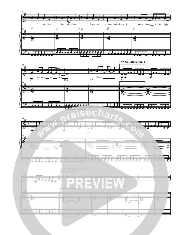 Can't Be Silent Piano/Vocal (Youth For The Nations)