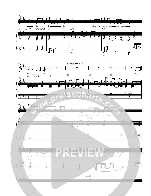 Holy Says It All Piano/Vocal (Christ For The Nations)