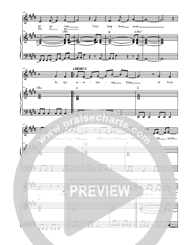 Everlasting King Piano/Vocal (Christ For The Nations)