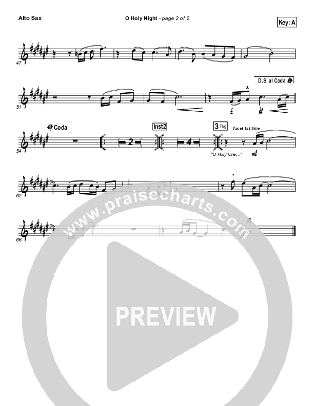 O Holy Night Alto Sax (Hillsong Worship)