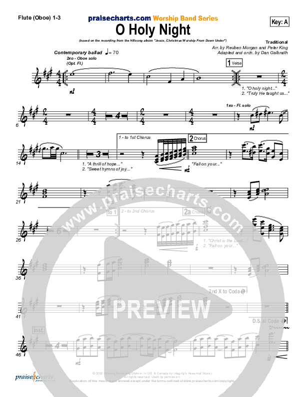 O Holy Night Wind Pack (Hillsong Worship)