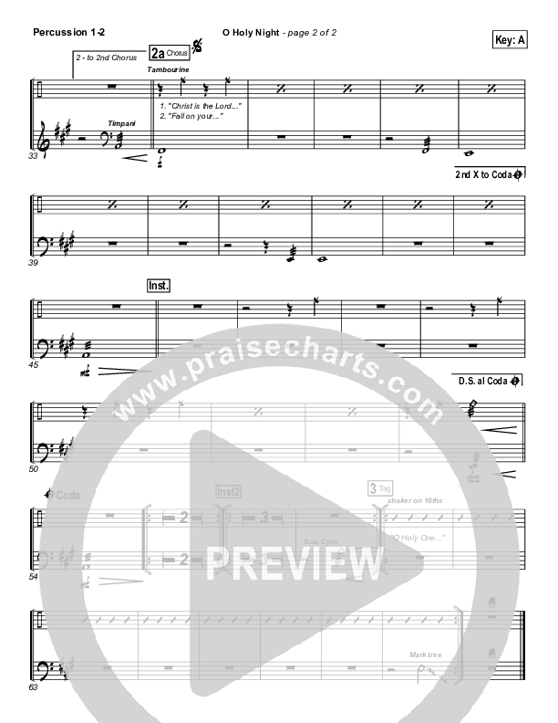 O Holy Night Percussion 1/2 (Hillsong Worship)