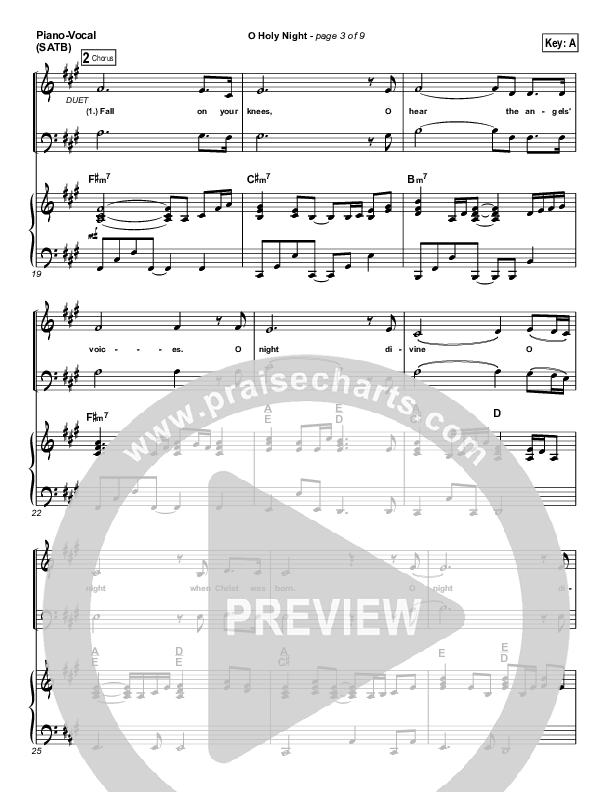 O Holy Night Piano/Vocal & Lead (Hillsong Worship)