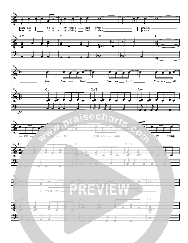 You You Are God Piano/Vocal (Christ For The Nations)