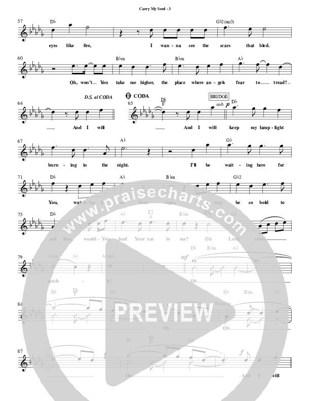 Carry My Soul Lead Sheet (Phil Wickham)