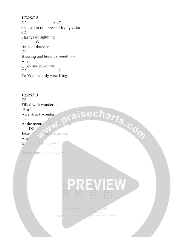 Revelation Song Chord Chart (Christ For The Nations)