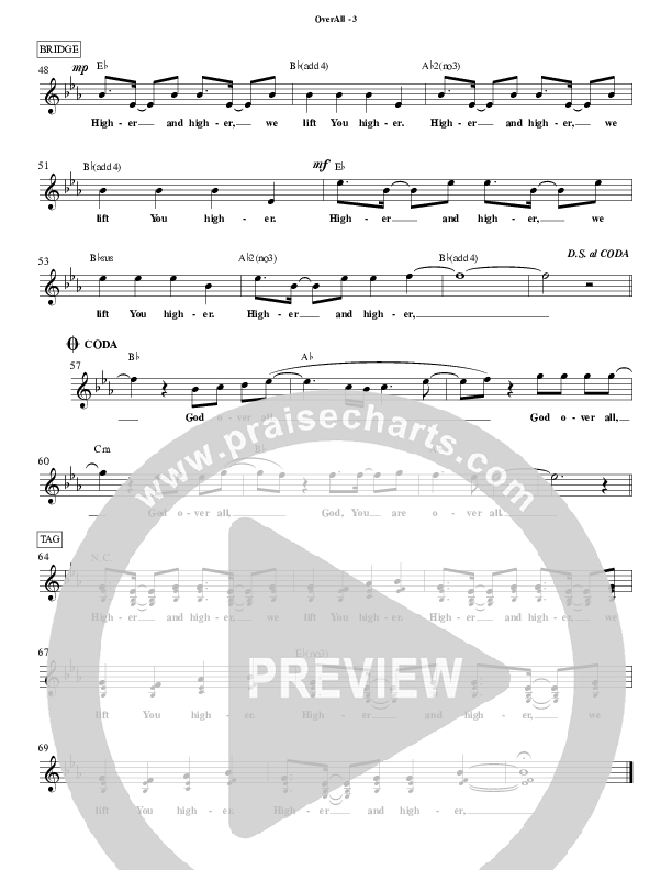 Over All Lead Sheet (Phil Wickham)