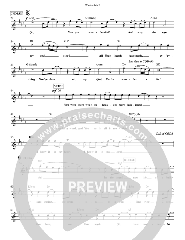 Wonderful Lead Sheet (Phil Wickham)