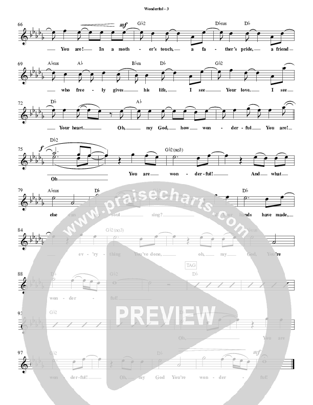 Wonderful Lead Sheet (Phil Wickham)