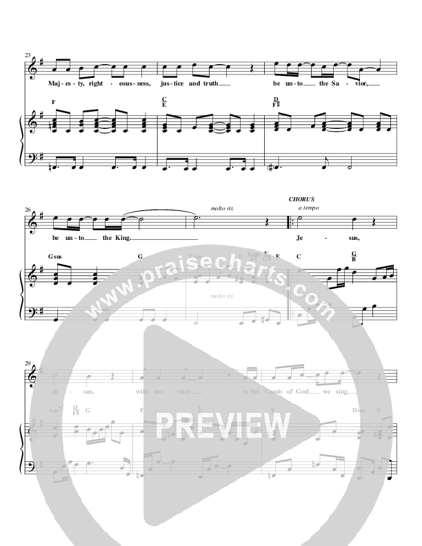 Glory To The King Piano/Vocal (Christ For The Nations)