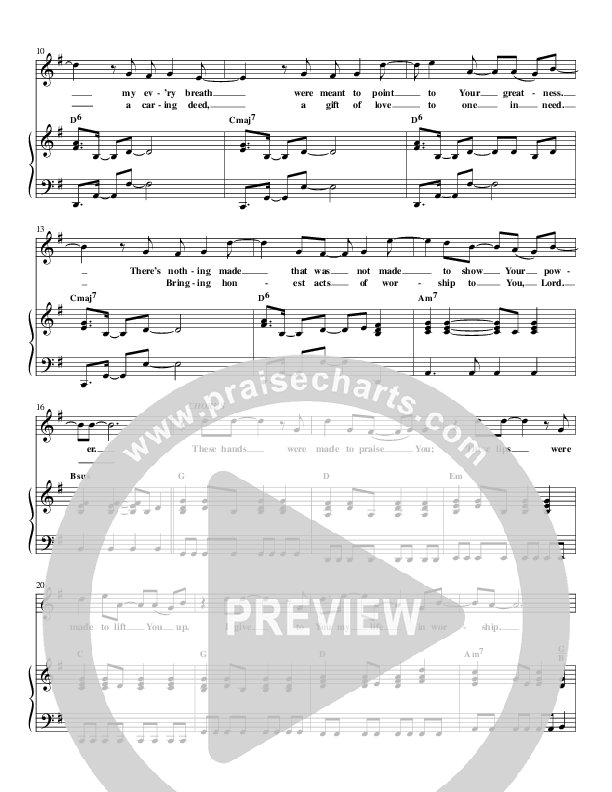 These Hands Piano/Vocal (Christ For The Nations)