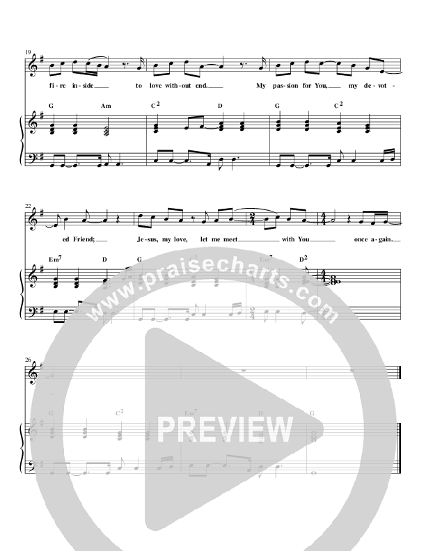 With You Again Piano/Vocal (Christ For The Nations)