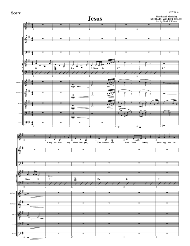 Jesus Conductor's Score (Christ For The Nations)