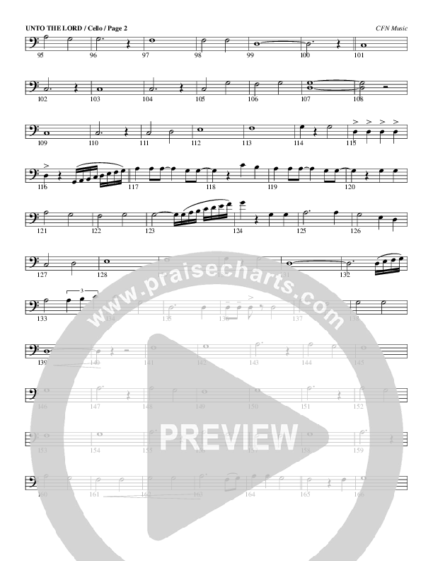 Unto The Lord Cello (Christ For The Nations)