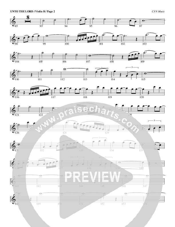 Unto The Lord Violin 2 (Christ For The Nations)