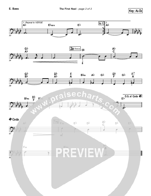 The First Noel Bass Guitar (Hillsong Worship)